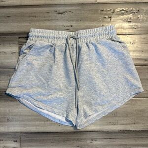 Automet Women’s Grey Shorts Size Medium Elastic Waist Drawstring Pockets